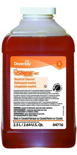 Floor Cleaner Diversey Stride Liquid 2.5 Liter Bottle Citrus Scent Manual Pour DVS904716 Case/2