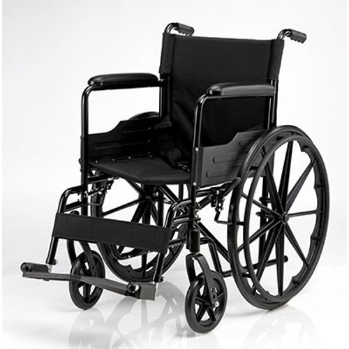 Wheelchair Acadia Dual Axle Full Length Arm Padded Arm Style Swing-Away Footrest Black Upholstery 16 Inch Seat Width 250 lbs. Weight Capacity N211NMFZMU0 Each/1