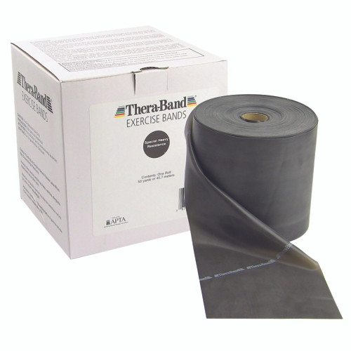 Exercise Resistance Band TheraBand Black 5 Inch X 50 Yard X-Heavy Resistance 10-1010 Each/1