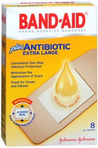 Adhesive Strip Band-Aid 1-3/4 X 4 Inch Plastic Rectangle Tan Sterile 38137005567 Box/8