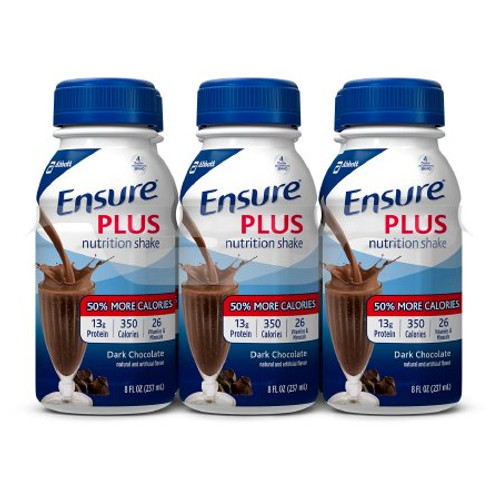 Oral Supplement Ensure Plus Nutrition Shake Dark Chocolate Flavor Ready to Use 8 oz. Bottle 53809