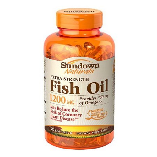 Omega 3 Supplement Sundown Naturals Fish Oil 1200 mg Strength Softgel 90 per Bottle 03076816888 Each/1