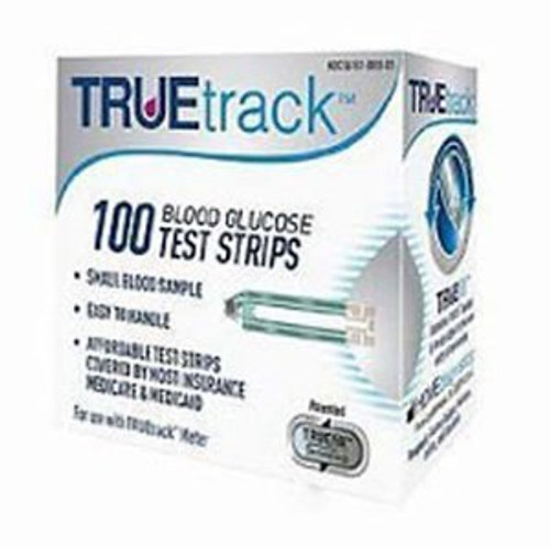 Blood Glucose Test Strips TRUEtrack 100 Strips per Box TRUEtrack Self Monitoring Blood Glucose Meter A3H01-80 Box/100