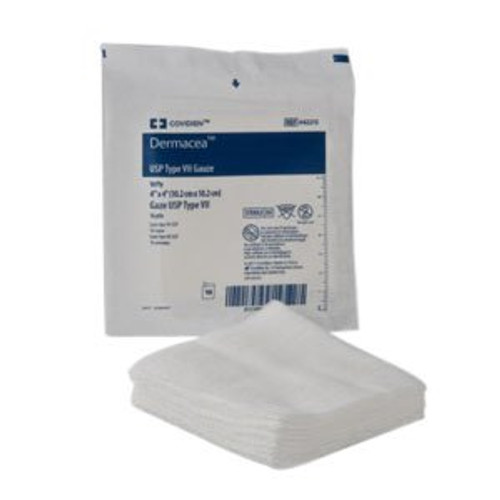 USP Type VII Gauze Sponge Dermacea Cotton 12-Ply 3 X 3 Inch Square Sterile 441208