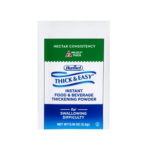 Food and Beverage Thickener Thick Easy 0.18 oz. Individual Packet Unflavored Powder Nectar Consistency 21929