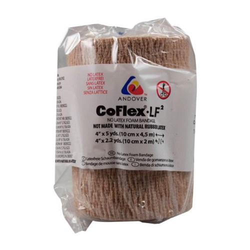 Cohesive Bandage CoFlexLF2 2 Inch X 5 Yard 20 lbs. Tensile Strength Self-adherent Closure Tan NonSterile 9200TN Roll/1