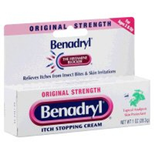 Itch Relief Benadryl 2% - 0.1% Strength Cream 1 oz. Tube 10312547171622