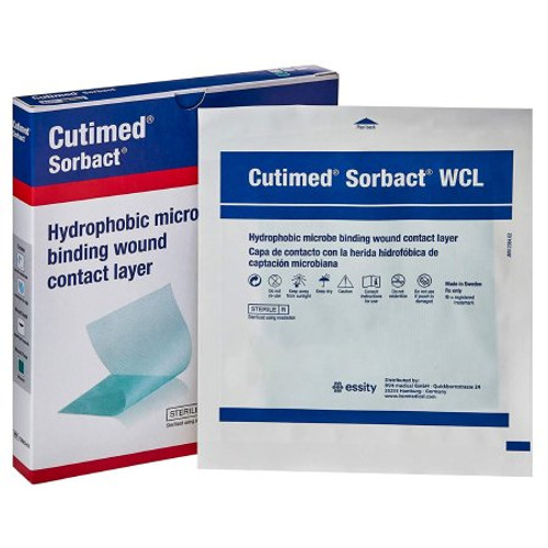 Antimicrobial Wound Contact Layer Dressing Cutimed Sorbact WCL 4 X 8 Inch 10 Count Sterile 7266203 Box/10