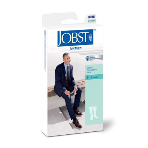 Compression Socks JOBST for Men Classic Knee High Small White Closed Toe 110331 Pair/1