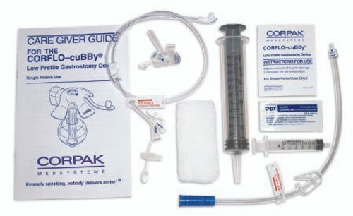 Gastrostomy Feeding Tube Kit CORFLO-cuBBy 16 Fr. 9 Inch Tube Silicone Sterile 35-1625 Each/1