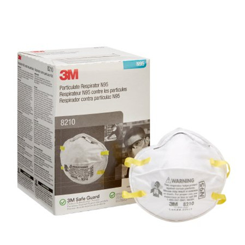 Particulate Respirator Mask 3M Industrial N95 Cup Elastic Strap One Size Fits Most White NonSterile Not Rated Adult 8210