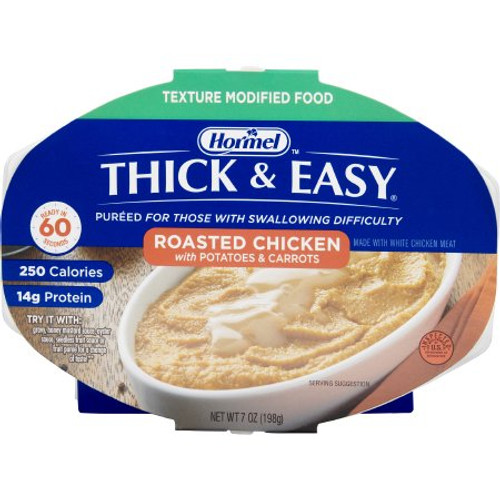 Puree Thick Easy Purees 7 oz. Tray Roasted Chicken with Potatoes / Carrots Flavor Ready to Use Puree Consistency 60748 Case/7