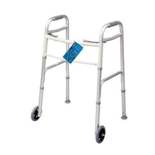 Dual Release Folding Walker Adjustable Height Carex Aluminum Frame 300 lbs. Weight Capacity 30 to 37 Inch Height FGA84700 0000 Case/1