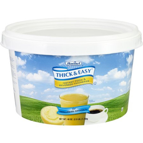 Food and Beverage Thickener Thick Easy 40 oz. Tub Unflavored Powder Honey / Nectar Consistency 07941