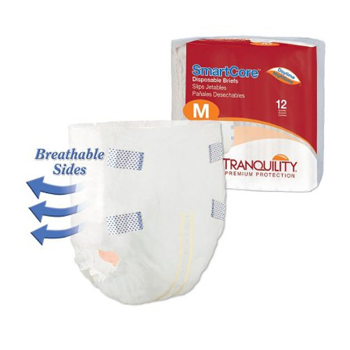 Unisex Adult Incontinence Brief Tranquility SmartCore Medium Disposable Heavy Absorbency 2312