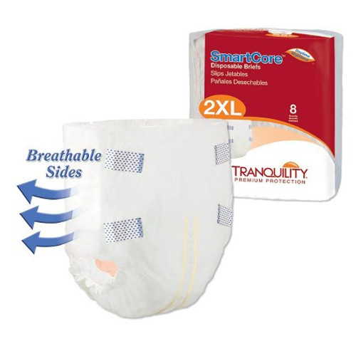 Unisex Adult Incontinence Brief Tranquility SmartCore 2X-Large Disposable Heavy Absorbency 2315