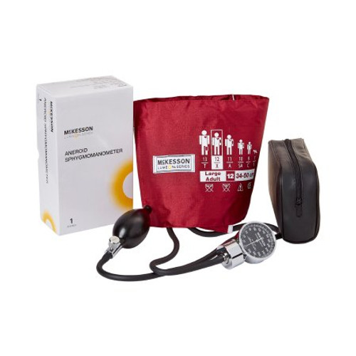 Aneroid Sphygmomanometer with Cuff McKesson LUMEON 2-Tubes Pocket Size Hand Held Adult Medium Cuff 01-700-11ABKGM Box/1