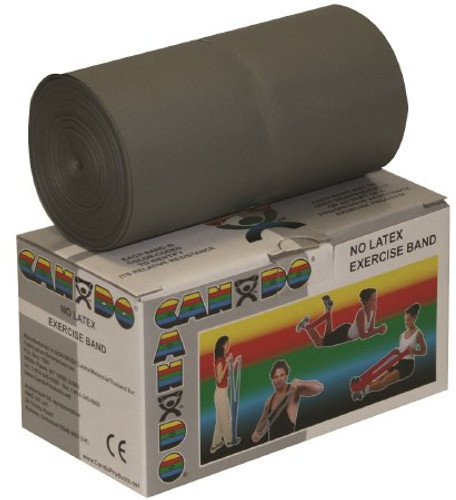 Exercise Resistance Band CanDo Black 5 Inch X 6 Yard X-Heavy Resistance 10-5615 Each/1