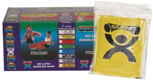 Exercise Resistance Band CanDo Tan 5 Inch X 4 Foot 2X-Light Resistance 10-5640 Box/1