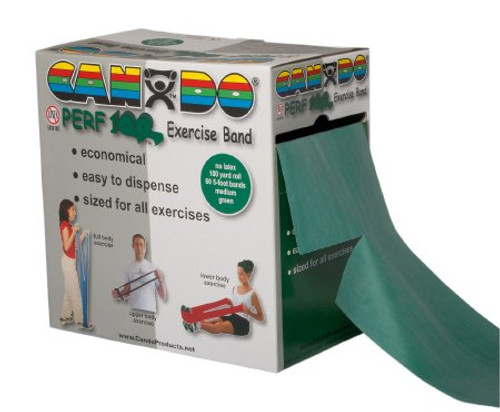 Exercise Resistance Band CanDo Perf 100 Red 5 Inch X 100 Yard Light Resistance 10-5692 Each/1