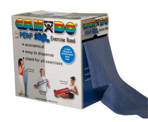 Exercise Resistance Band CanDo Perf 100 Green 5 Inch X 100 Yard Medium Resistance 10-5693 Each/1