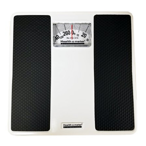 Floor Scale Health O Meter Dial Display 270 lbs. Capacity Black / White Analog 100LB