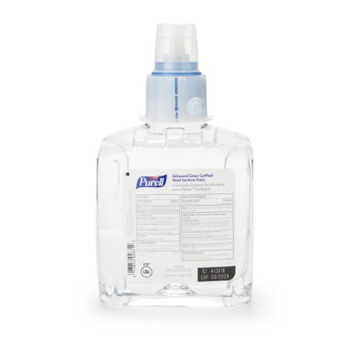 Hand Sanitizer Purell Advanced Green Certified 1 200 mL Ethyl Alcohol Foaming Dispenser Refill Bottle 1904-02