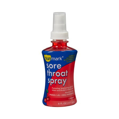 Sore Throat Relief sunmark 1.4% Strength Oral Spray 6 oz. 49348099136 Each/1