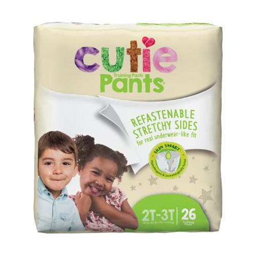 Unisex Toddler Training Pants Cutie Pants Pull On with Tear Away Seams Size 2T to 3T Disposable Heavy Absorbency WP7001/1