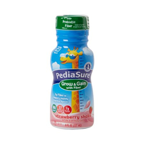 Pediatric Oral Supplement PediaSure Grow Gain with Fiber Strawberry Flavor 8 oz. Bottle Ready to Use 56368