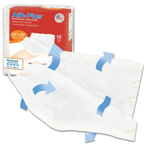 Low Air Loss Underpad Tranquility AIR-Plus 23 X 36 Inch Disposable Polymer Heavy Absorbency 2709