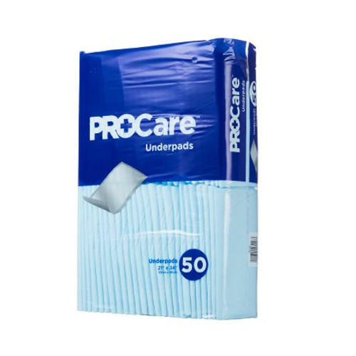 Underpad ProCare 21 X 34 Inch Disposable Fluff Light Absorbency CRF-150