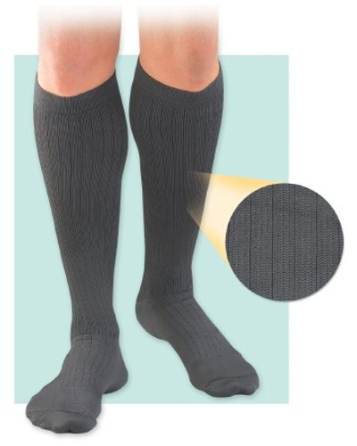 Compression Socks JOBST Activa Knee High Large Black Closed Toe H3463 Pair/1