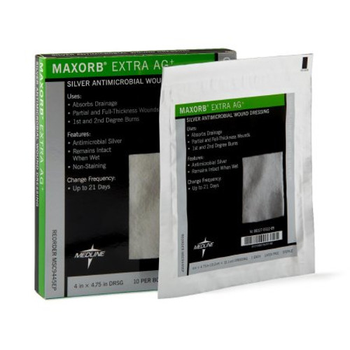 Silver Calcium Alginate Dressing Maxorb Extra Ag 4 X 4-3/4 Inch Rectangle Sterile MSC9445EP
