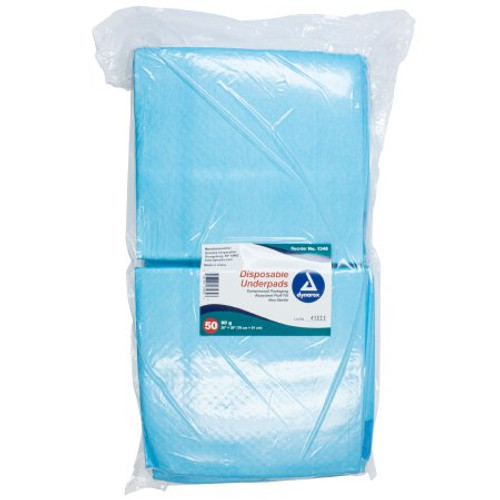 Underpad Dynarex 30 X 36 Inch Disposable Fluff / Polymer Heavy Absorbency 1348