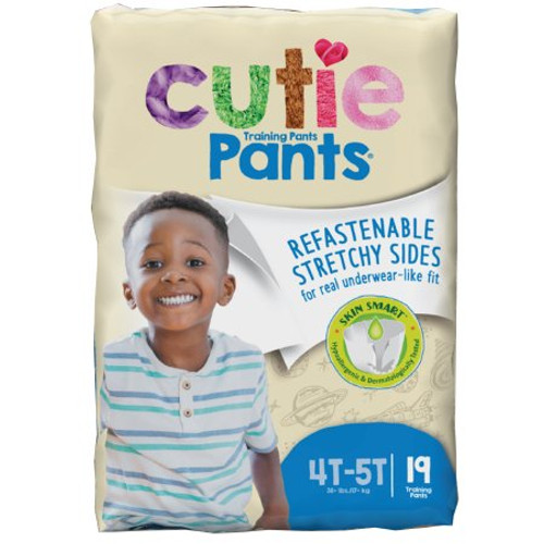 Male Toddler Training Pants Cutie Pants Pull On with Tear Away Seams Size 4T to 5T Disposable Heavy Absorbency CR9007