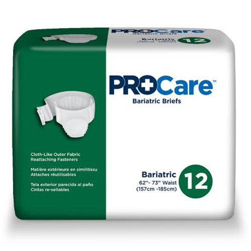 Unisex Adult Incontinence Brief ProCare 2X-Large Disposable Heavy Absorbency CRB-017