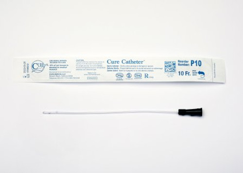 Urethral Catheter Cure Catheter Straight Tip Uncoated PVC 10 Fr. 10 Inch P10