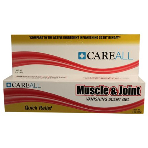 Topical Pain Relief CareAll Muscle and Joint 2.5% Strength Menthol Topical Gel 3 oz. MJG3