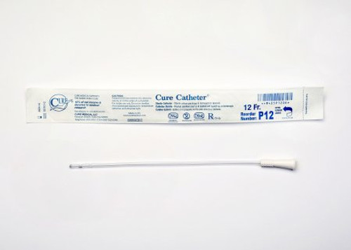 Urethral Catheter Cure Catheter Straight Tip Uncoated PVC 12 Fr. 10 Inch P12