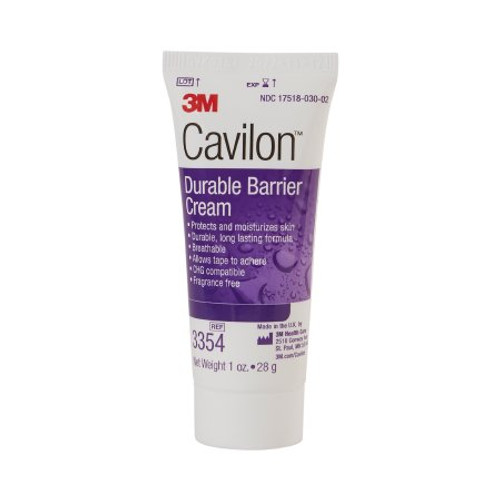 Skin Protectant 3M Cavilon 1 oz. Tube Unscented Cream CHG Compatible 3354
