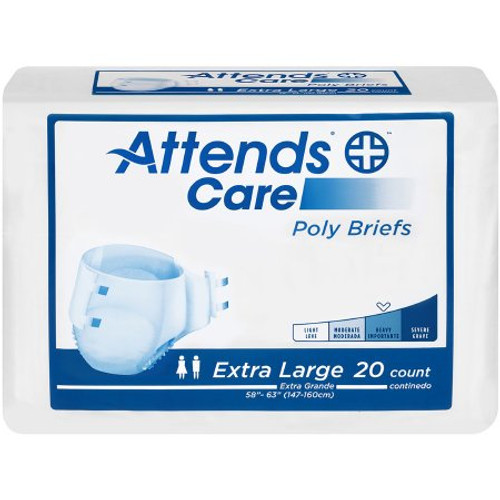 Unisex Adult Incontinence Brief Attends Care X-Large Disposable Moderate Absorbency BRHC40