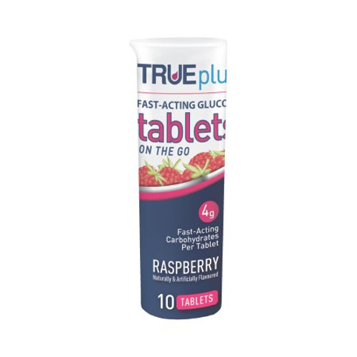 Glucose Supplement TRUEplus 10 per Bottle Chewable Tablet Raspberry Flavor P1H01RS-10