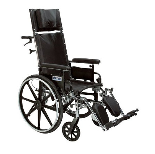 Lightweight Wheelchair drive Viper Plus GT Dual Axle Full Length Arm Flip Back / Removable Padded Arm Style Black Upholstery 16 Inch Seat Width 300 lbs. Weight Capacity PLA416RBDFA Each/1