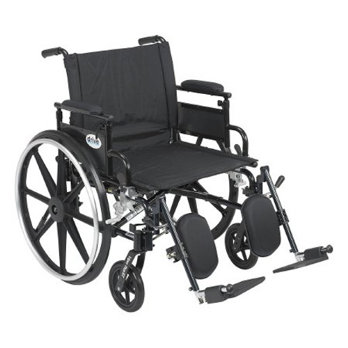 Lightweight Wheelchair drive Viper Plus GT Dual Axle Full Length Arm Flip Back / Removable Padded Arm Style Black Upholstery 20 Inch Seat Width 300 lbs. Weight Capacity PLA420RBDFA Each/1