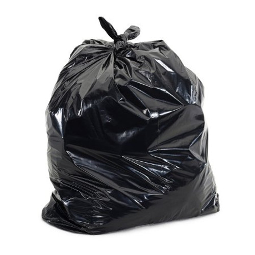 Trash Bag Colonial Bag 10 gal. Black HDPE 6 Mic. 24 X 24 Inch X-Seal Bottom Coreless Roll HCR24LB