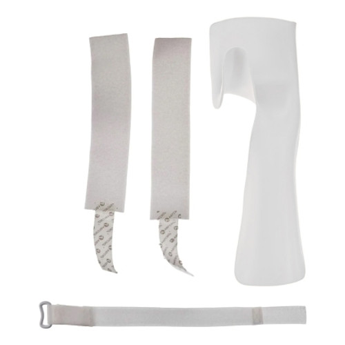 Functional Position Hand Splint with Strap Kit Rolyan Deluxe Preformed Thermoplastic Right Hand White Small 70831201 Each/1