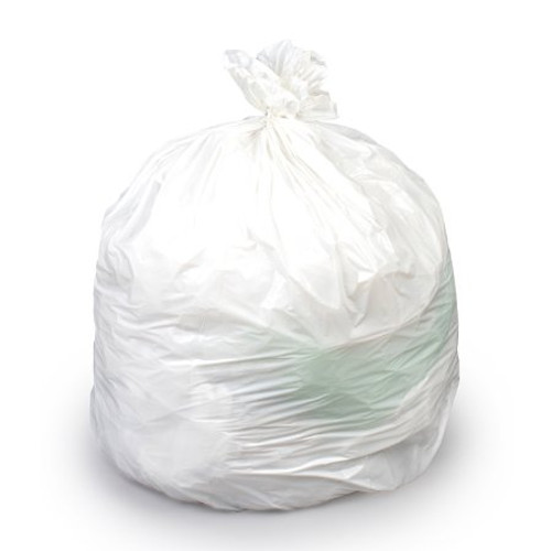 Trash Bag Colonial Bag Tuf 45 gal. White LLDPE 0.75 Mil. 40 X 46 Inch X-Seal Bottom Flat Pack XPW46X Case/1