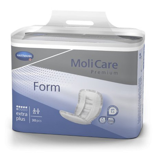 Bladder Control Pad MoliCare Premium Form Extra Plus 12 x 27 Inch Moderate Absorbency Polymer Core One Size Fits Most Adult Unisex Disposable 168319