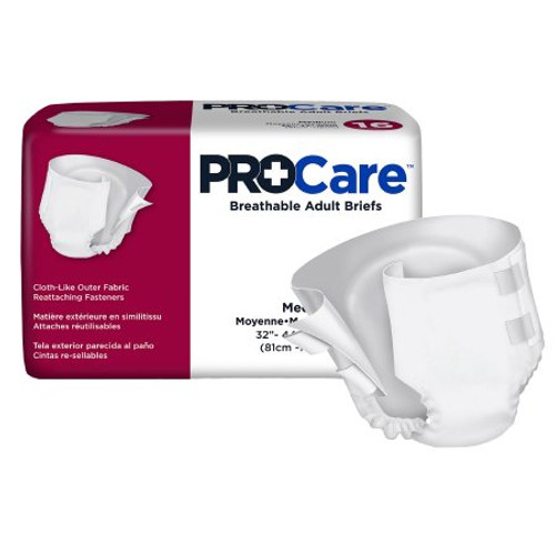 Unisex Adult Incontinence Brief ProCare Medium Disposable Heavy Absorbency CRB-012/1